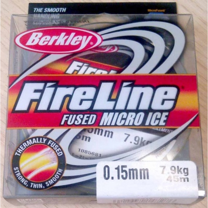Плетеный шнур Berkley Fireline Micro Ice Smoke 45m 0.20mm 13.2kg