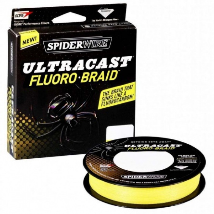 Плетеный шнур Spiderwire Ultracast Fluorobraid Yellow 270m 0.40mm 39.678kg