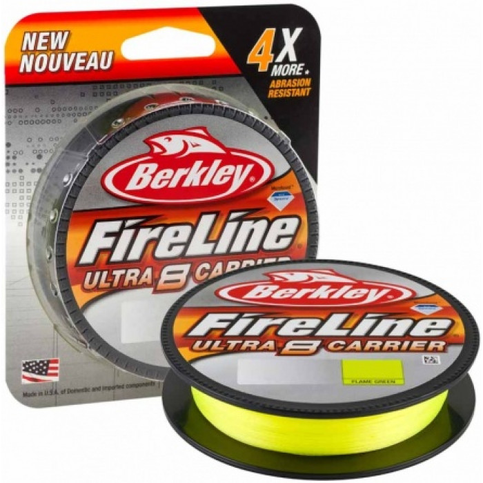 Плетеный шнур Berkley Fireline Ultra 8 Fluo Green 150m 0.20mm 13.9kg