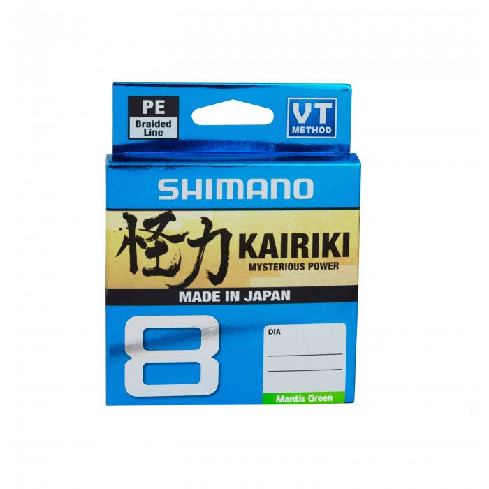 Леска плетёная Shimano Kairiki 8 PE 150м зеленая 0.190mm 12.0kg
