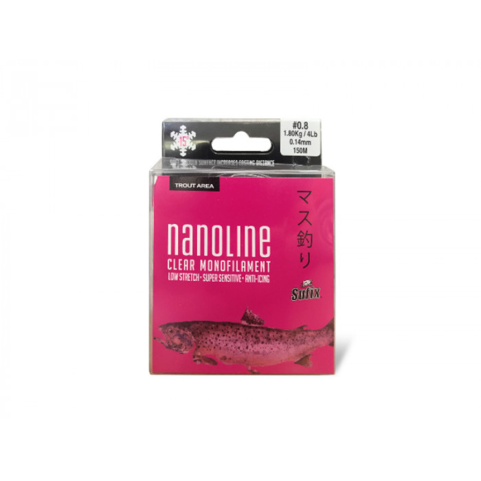 Леска Sufix Nanoline Trout 150м прозрачная 0.20мм 3.5кг